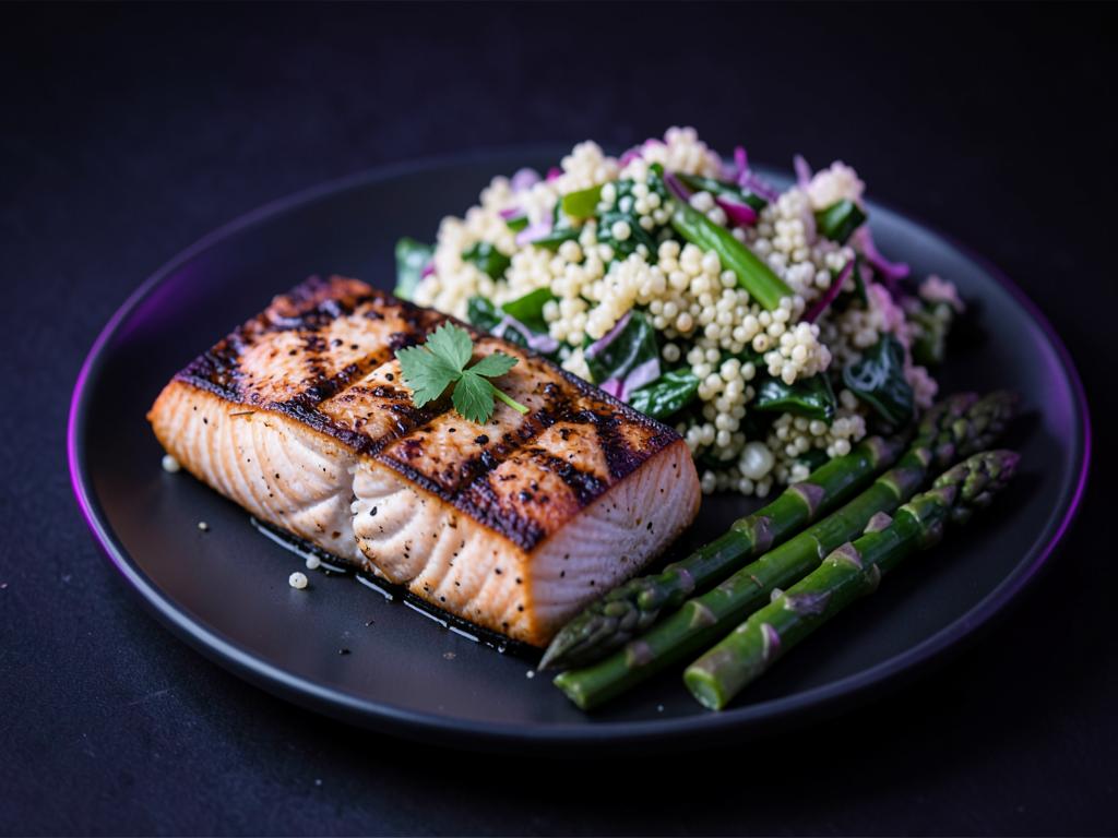 Salmão com quinoa